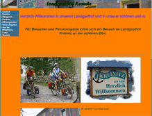 Tablet Screenshot of landgasthof-kreinitz.de